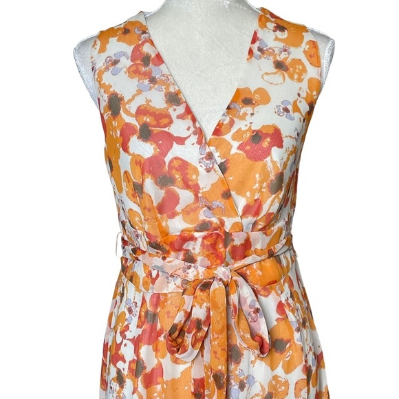 Coldwater Creek Women’s Floral Print Maxi Dress Size 8 V-neck Sleeveless - Picture 2 of 8
